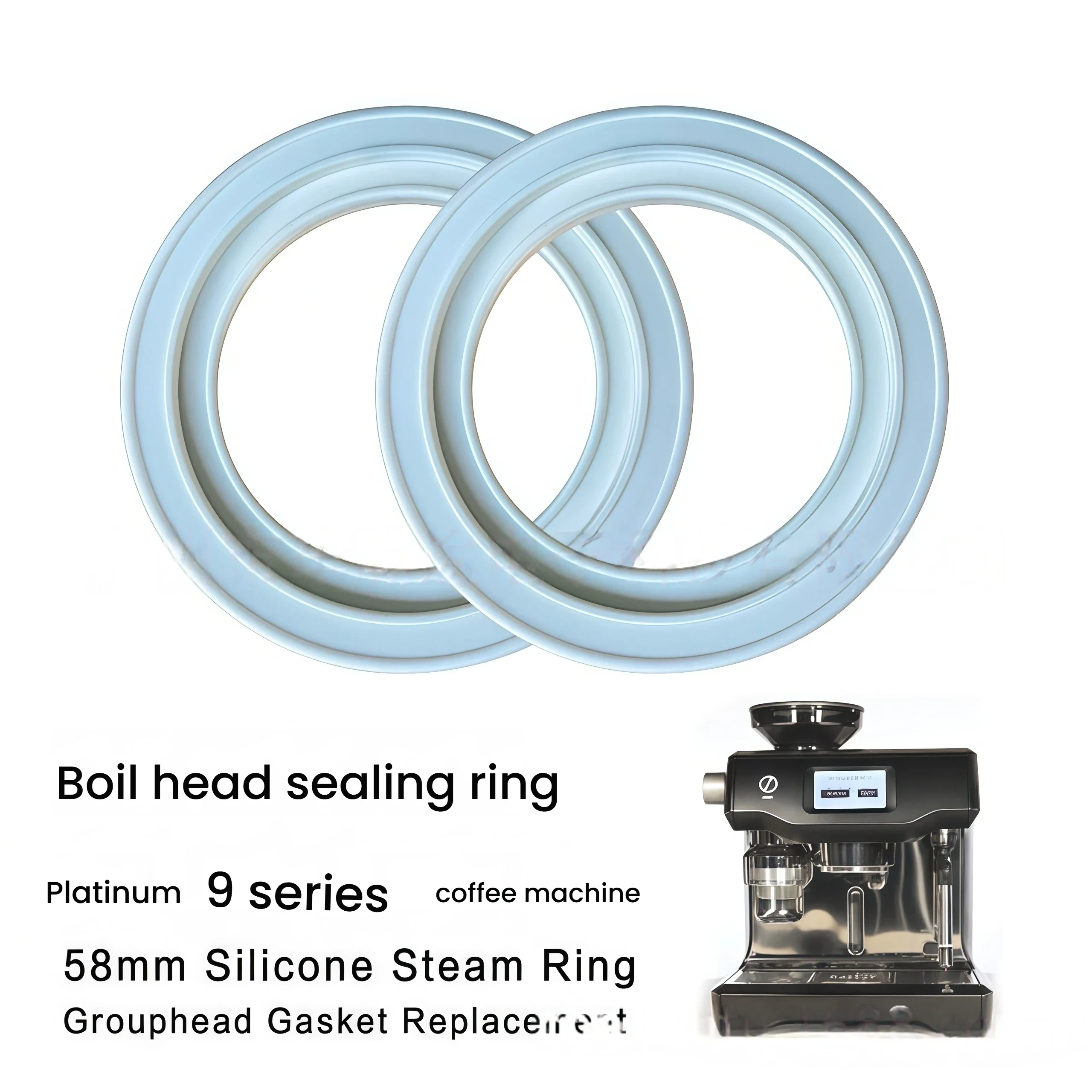 58mm silicone steam ring sealing ring, suitable for Breville Platinum Rich 9 series coffee machine models Group Head Gasket