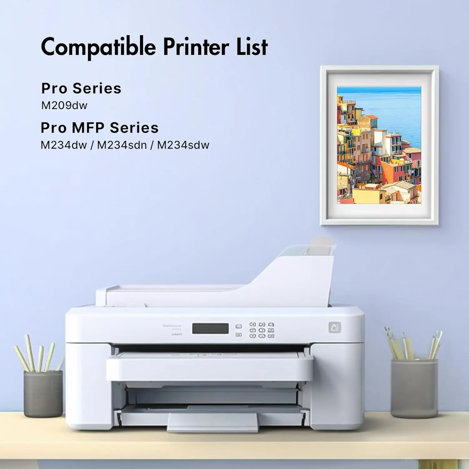 2-Pack Black 134A Toner Cartridges with Chip Replacement for 134A/134X/W1340A/W1340X, Compatible with 209dw MFP, M234dw, M234sdw, M234sdn Printers