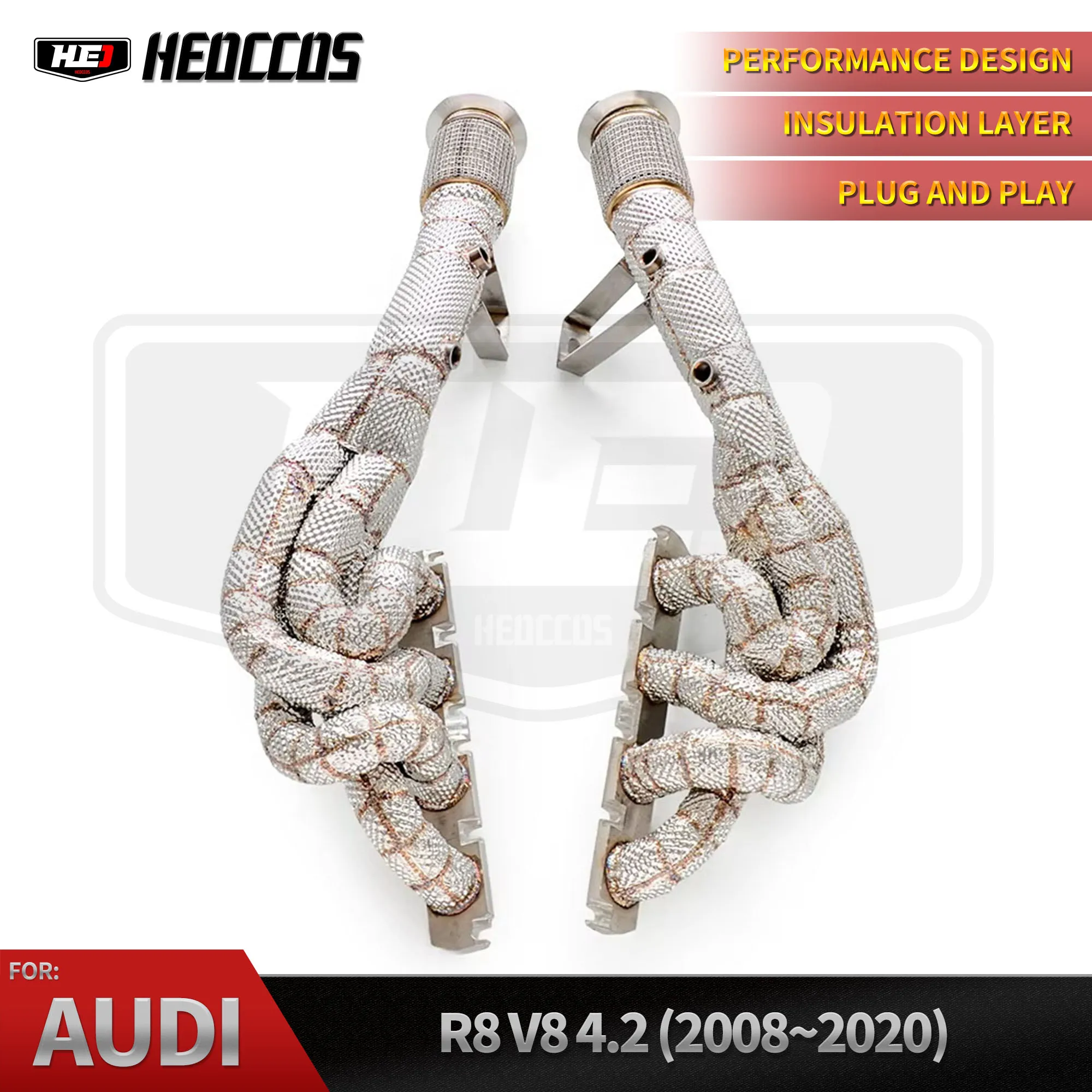 

HEO High-flow Exhaust Manifold for Audi R8 V8 4.2 Stainless Steel Racing Performance Exhaust Downspout Power Upgrade