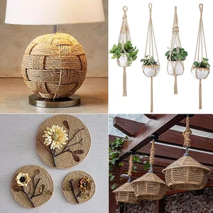 Natural Juta Hemp Rope, Strong String Artesanato Twine, DIY e Artes Artesanato Embalagem, Floristry Acondicionamento, 10 Metros, 6mm, 8mm, 10mm, 12mm 10 principais vendas absorvente cânhamo - №10