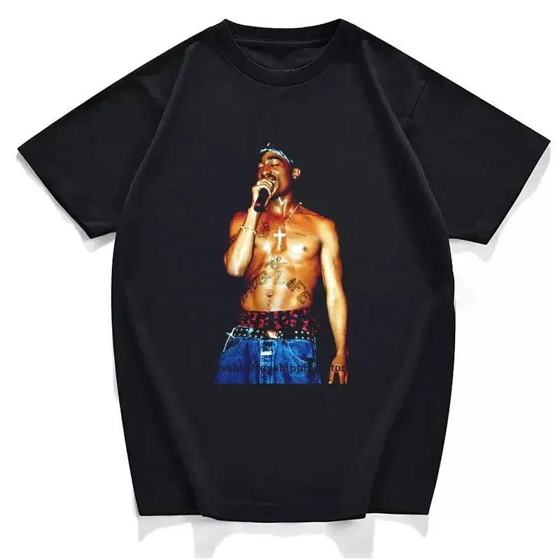 Hip Hop Tupac PAC Print T Shirt Fashion Casual Rapper Short Sleeve Crew Neck Plus Size T Shirt Women Japanese Anime Spy X Family