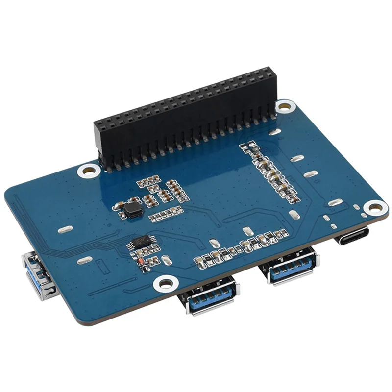 Waveshare USB 3.2 Gen1 HUB HAT สําหรับ Raspberry Pi 4B 3B + 3B 2B Zero W WH,4-Channel USB 3.0 พอร์ตขยาย, ไดร์เวอร์ฟรี Plug & Play
