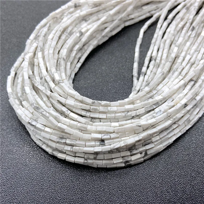 Natural Stone Rectangle Cube Beads for DIY Accessories