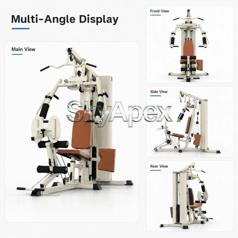 Smith Multipurpose Gym Home Single Station Steel Trainer Heavy Leg Lift and Butterfly Arm Exercises