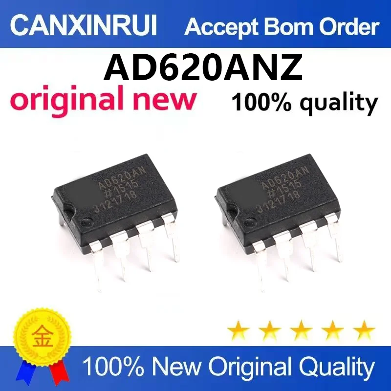 (5pcs-100pcs)Original AD620ANZ AD620 DIP-8 direct insertion low-power instrument amplifier IC chip