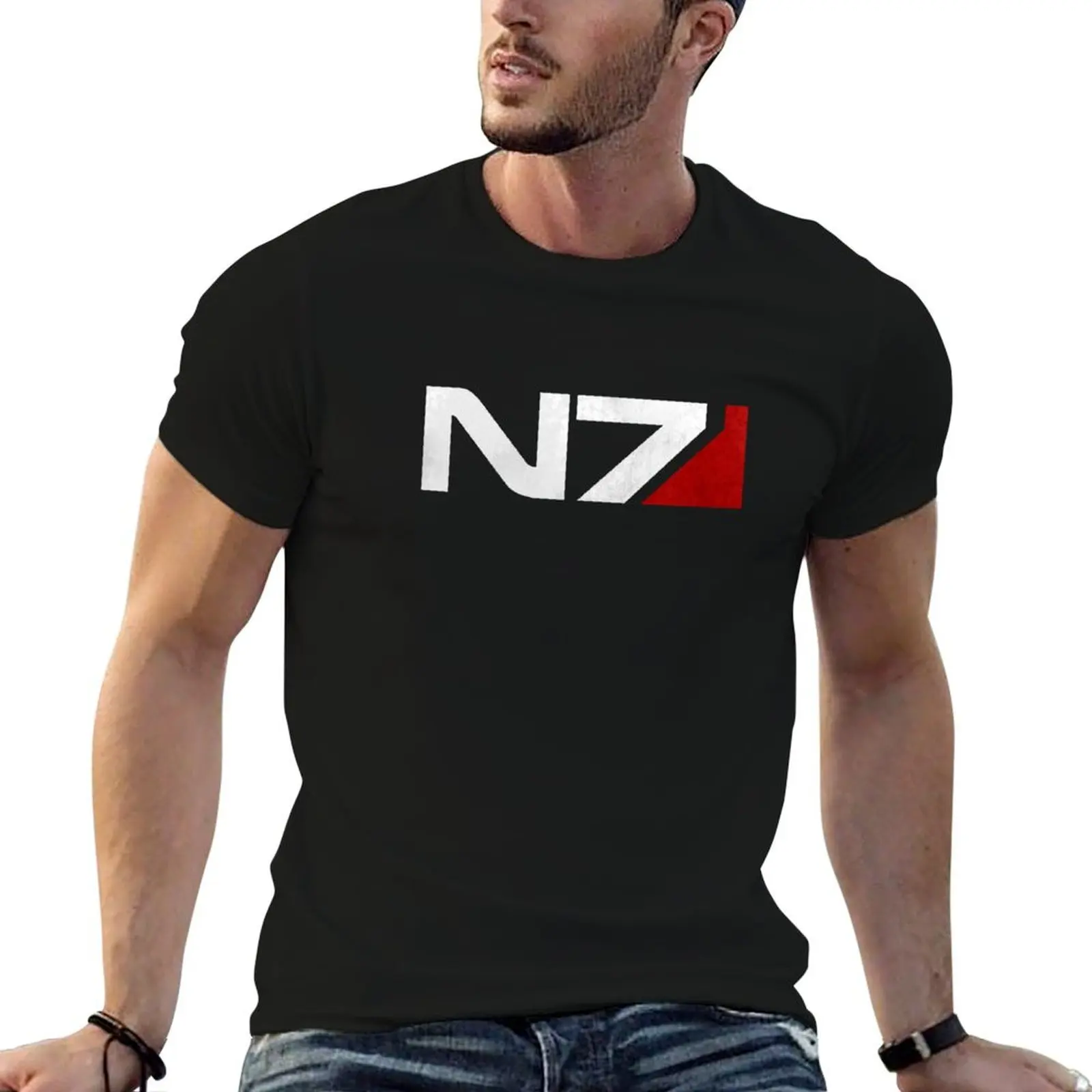 

T-Shirt cotton cotton t shirt t N7 Effect shirt heavy man man Mass