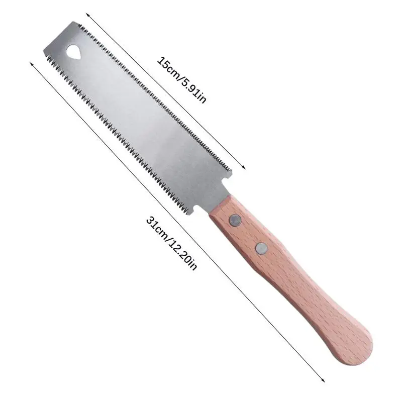 150mm Wood Saw Double Edged Japanese Pull Saw Flexible Blade Hand Saws Tree Branch Cutte Mini Woodworking Flexible Hand Saw