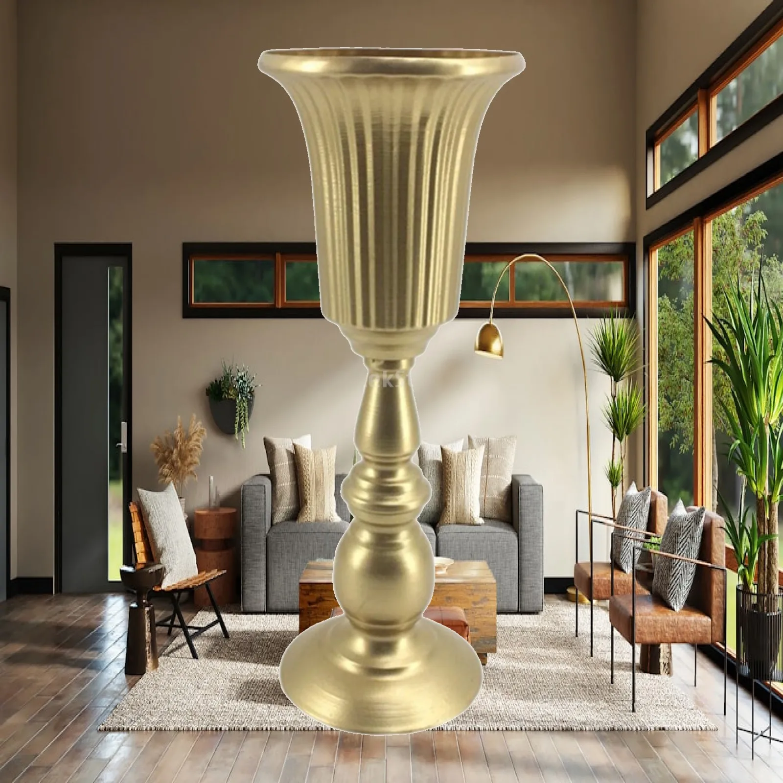 Decorative Flowers Vase Pot Holder Stem Bunch Floral Arrangement Bouquet Candle Decor Dining Table