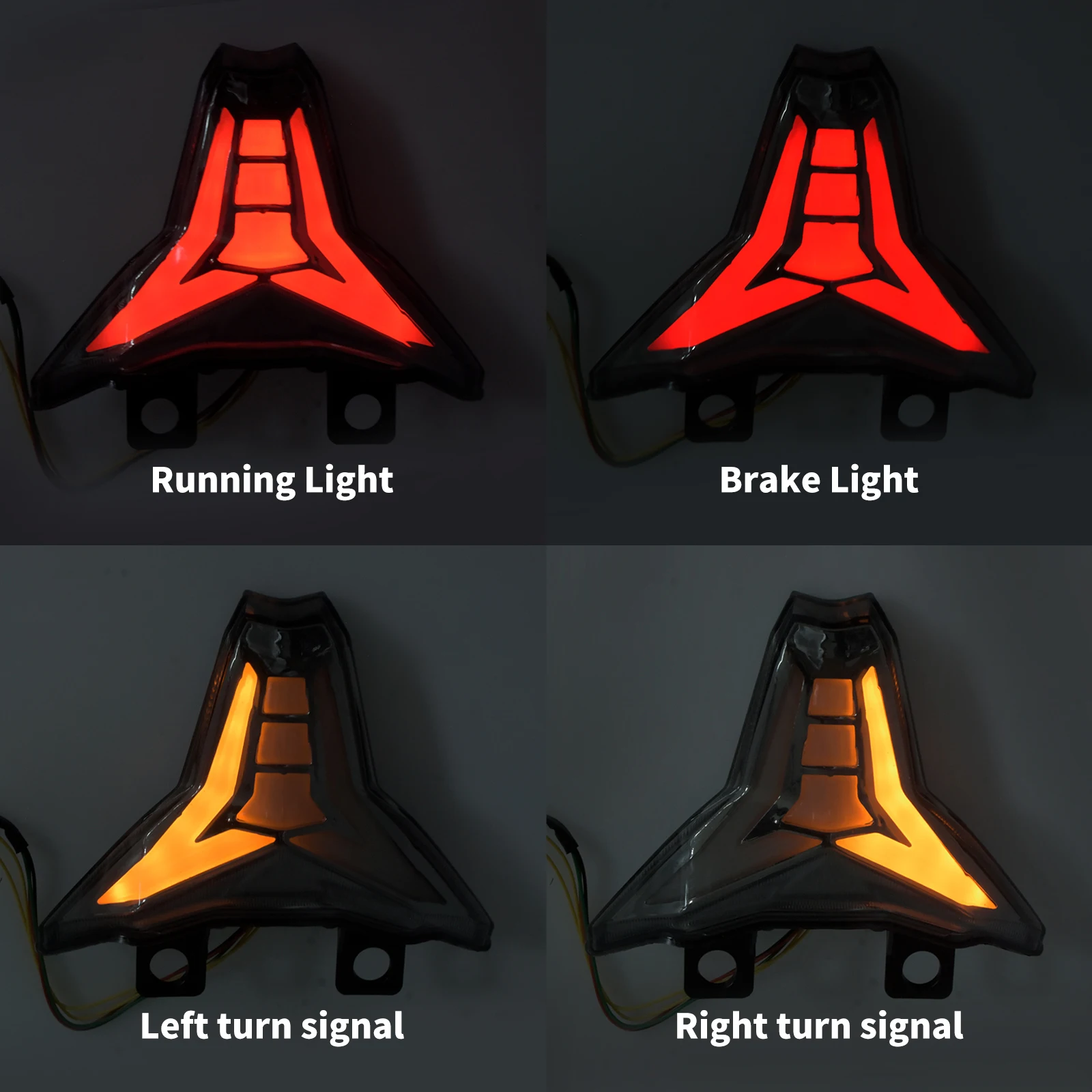 Motorcycle Rear Integrated LED Taillight Turn Signal Brake Run Lamp Tail Light For Kawasaki Z1000 2013-23 Ninja ZX10R ZX6R Z400 image 3
