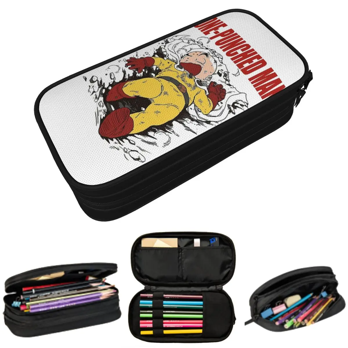 Tatsumaki One Punch Man Anime Pencil Case for Students School Pen Box Pencil Bag Stationery Supplies Pen Holder Bag