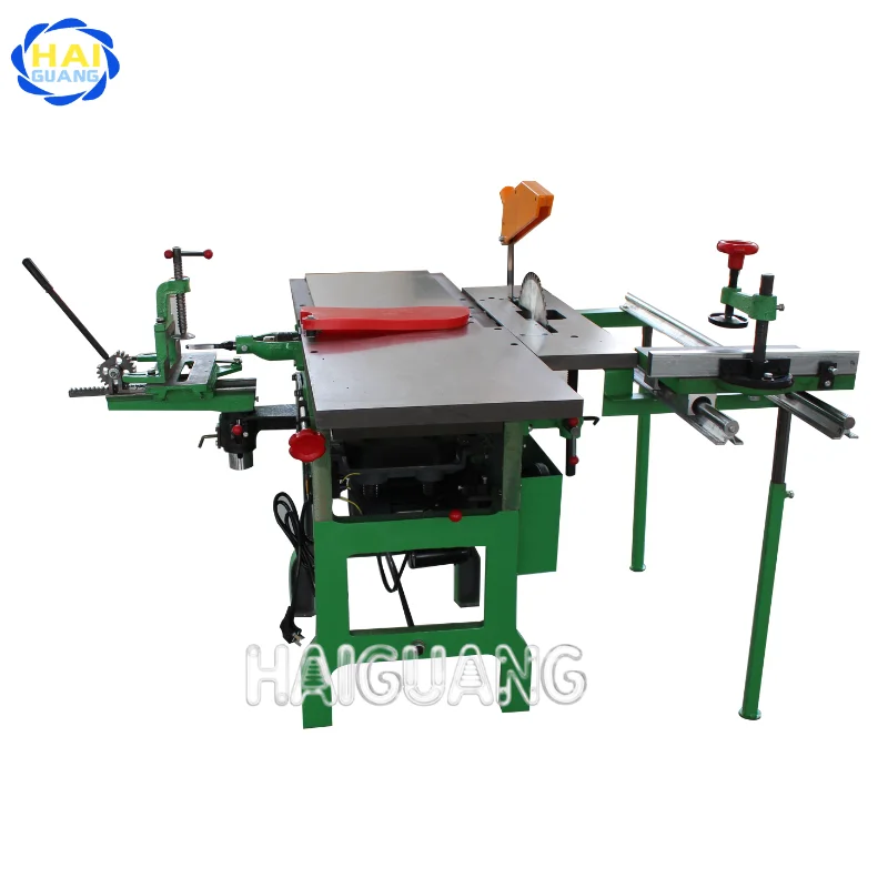 Professional Woodworking Multi-purpose Machine Tool Saw Planer Drill Thicknesser Sharpener Grinder Chamfering Combined Machine