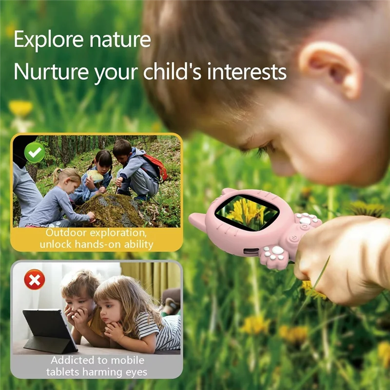 B29C-2 In 1 Mini Digital Microscope 500X Handheld Microscope 2 MP Camera With 8 Leds For Kids Plants Insects