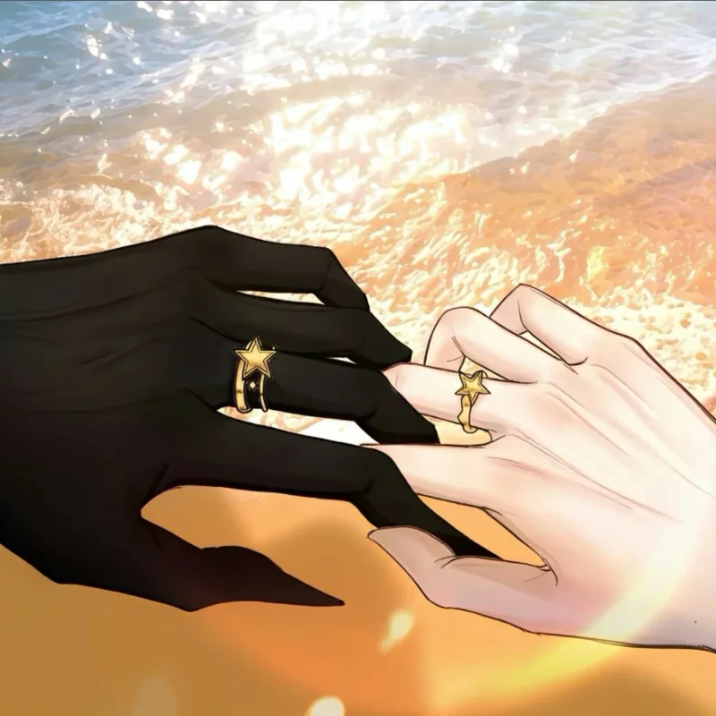 Anime The Freak Circus Cosplay Ring pierrot Harlequin Rings For Couple Love Fashion Jewelry Accessories Birthday Gift view 5