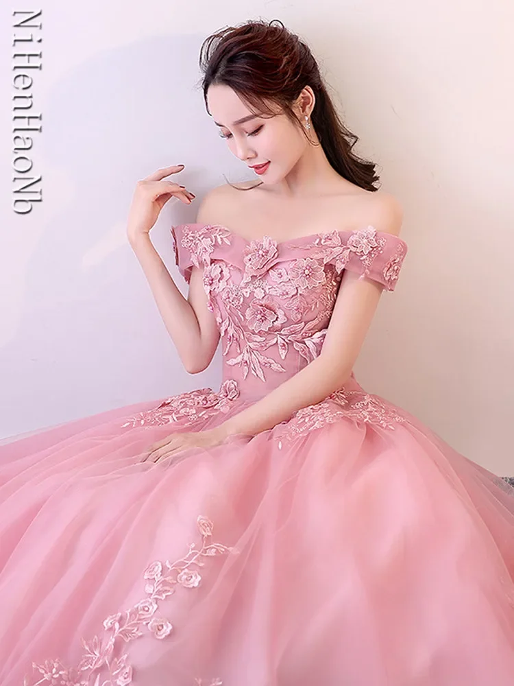 Autumn New Vestidos Quinceanera Dress Elegant Off The Shoulder Ball Gown Luxury Party Dress Plus Size Prom Gown