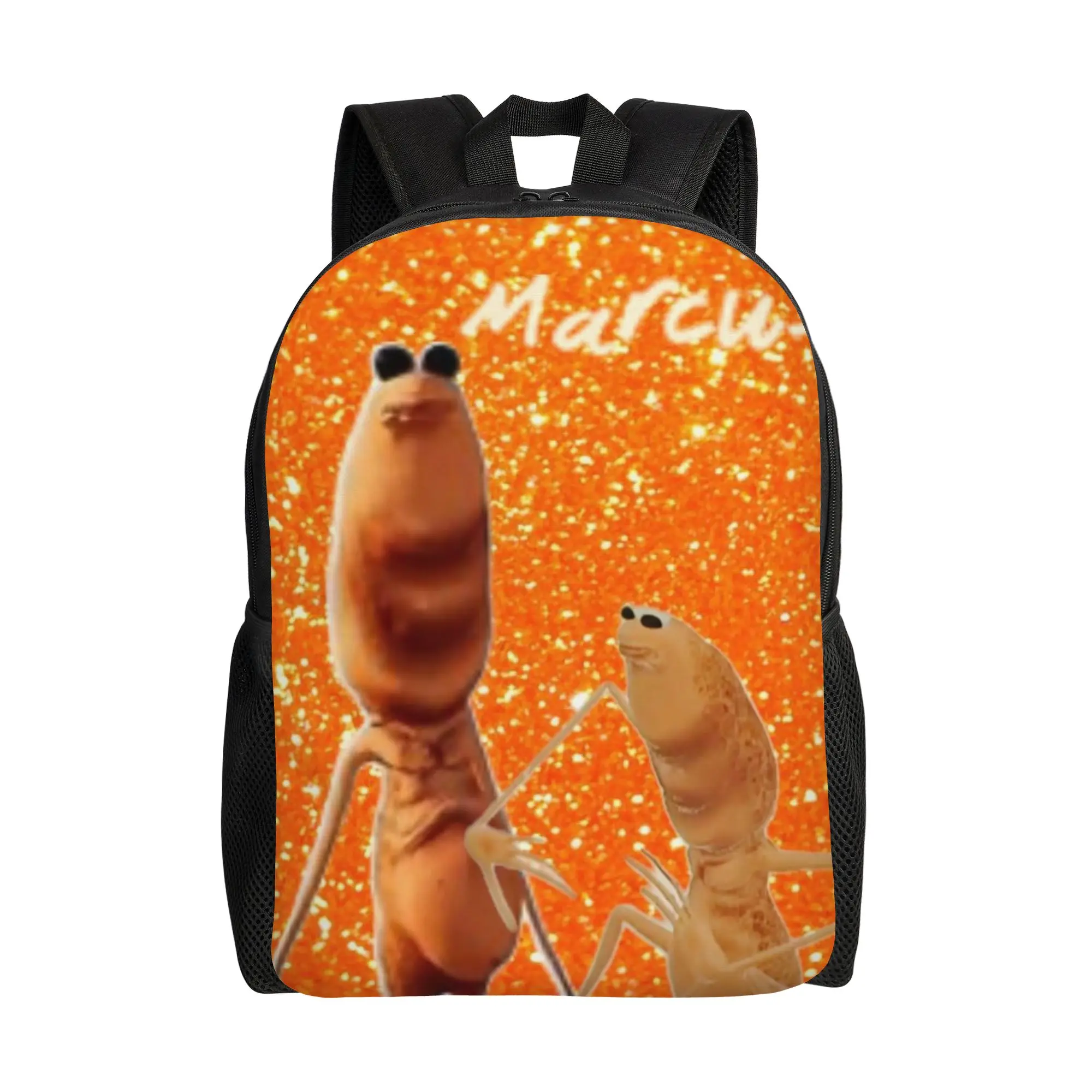 Marcus The Worm Storage Bag Back to school season Marcus The Worm 4  Zipper Closure Backpack