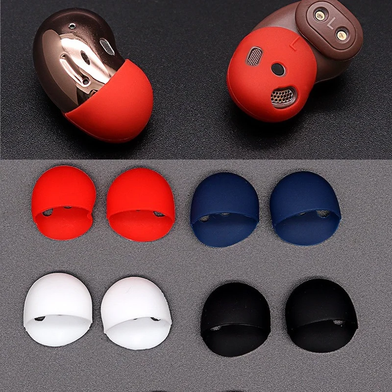 

2 Pairs Silicone Earphone Case for Samsung Galaxy Buds Live Earphone Protector Ear Pads Non-slip Ear Tips for Galaxy Buds Live