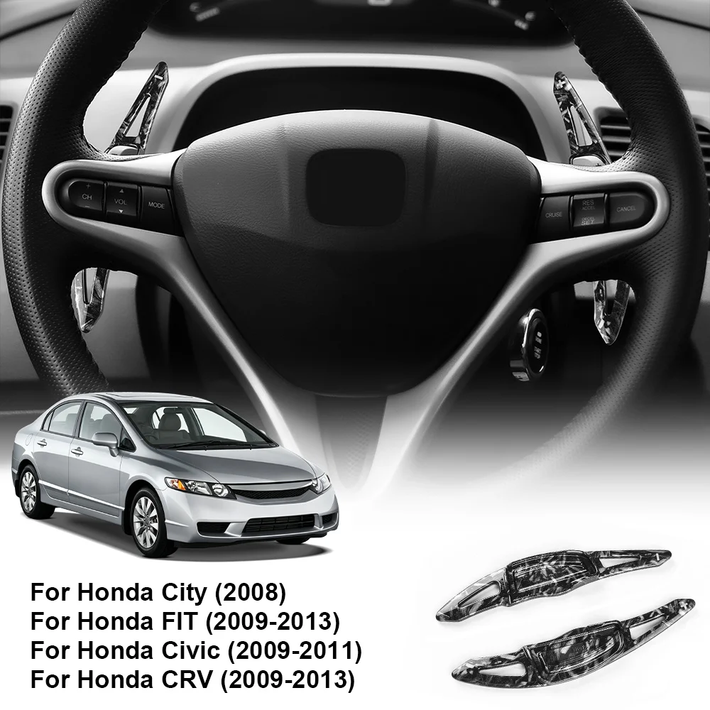 For Honda Fit 2009-2013 Steering Wheel Paddle Shifters ABS Gear Shift Extensions Interior Accessories Styling Car Interior Cover