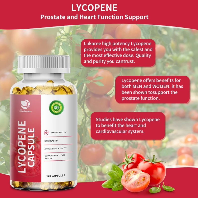 LUKAREE Lycopene Capsule for Men Prostate,Promote Prostate & Urinary Tract Health Support Enhance Immunity Urinary System Gealth