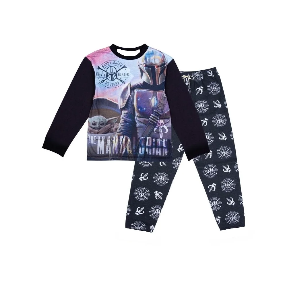 26 nuevos conjuntos de dos piezas de Star Wars, manga larga y pantalones, adecuados para adultos y niños, conjunto a juego para padres e hijos