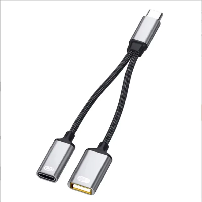 

2-in-1 Type-C USB OTG Adapter Fast Charging Multifunctional Connector for Solar System PCB FPC Wire Connection Copper 10A