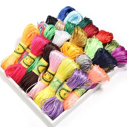 1 Piece Nylon Black Rattail Satin Chinese Knotting Silk Macrame Cord Beading Braided Shamballa String Thread For DIY Jewelry