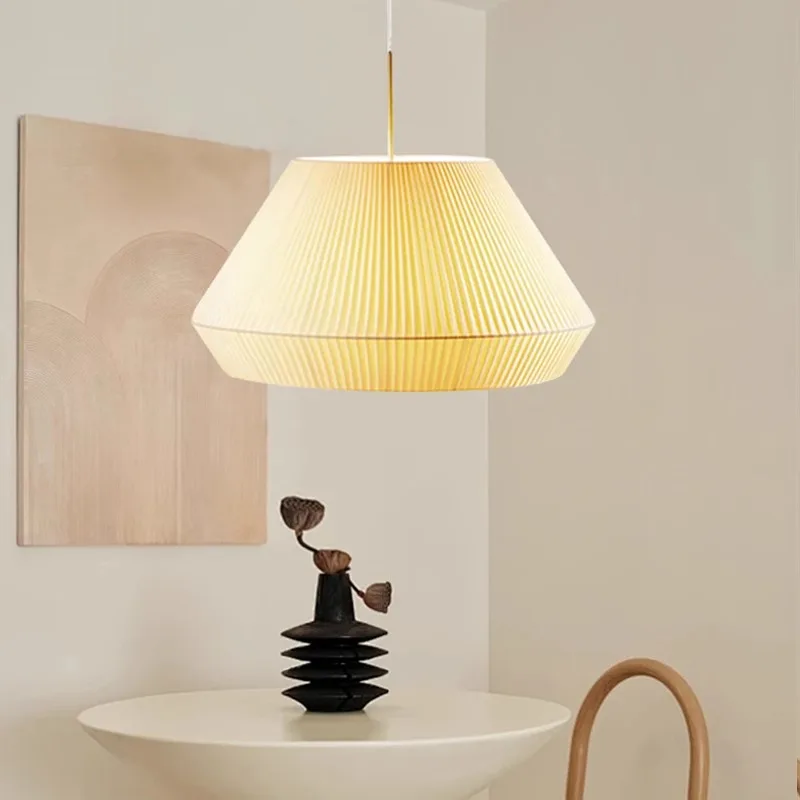 Nordic Pleated Cloth Pendant Lamp Creative Design For Dining Room Kitchen Home Decor Chandelier Lighting Bedroom Hanging Lights