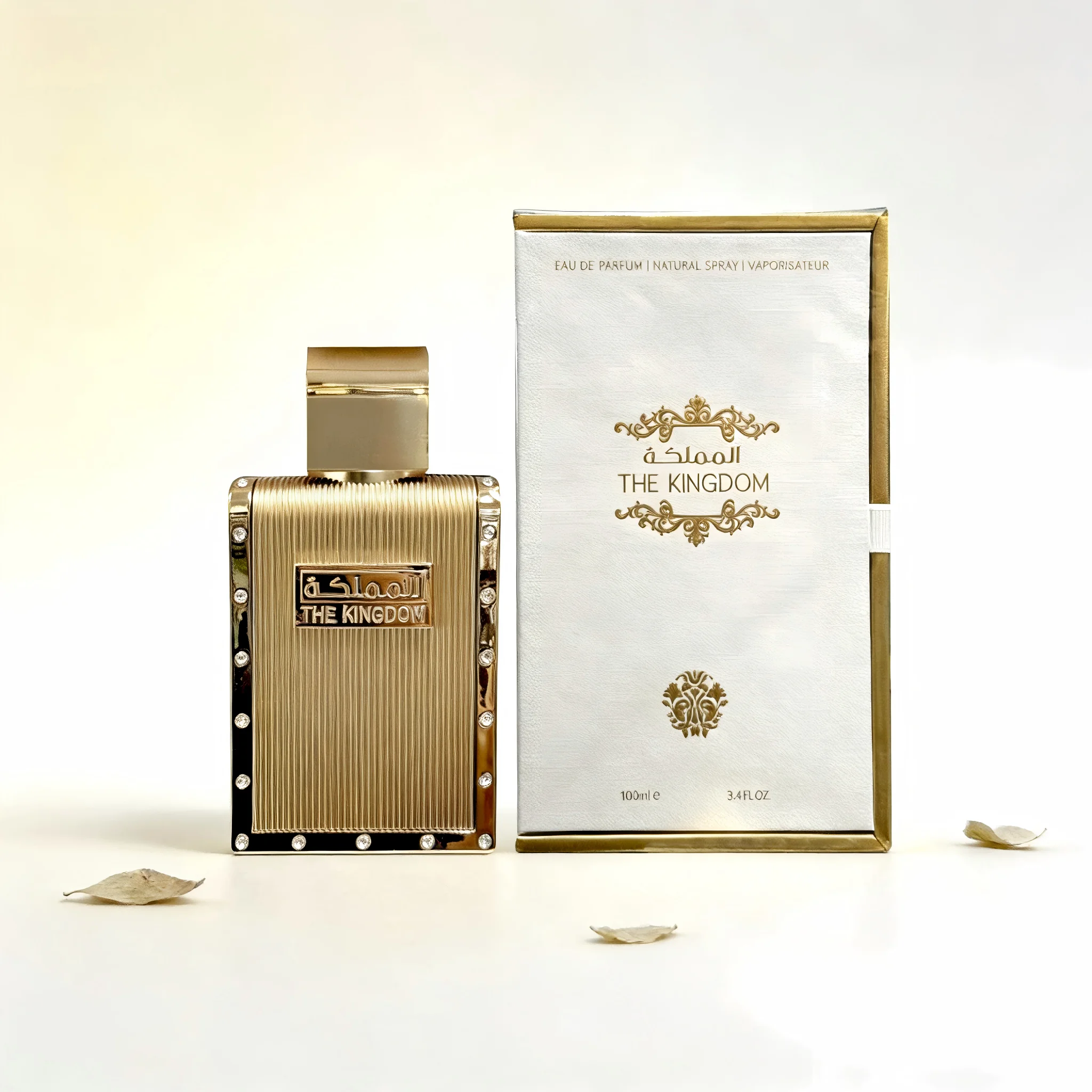 

The Kingdom Men's Eau De Parfum, Opulent Oriental Amber and Oud Aroma with Warm Spicy and Vanilla Notes, Premium Scent