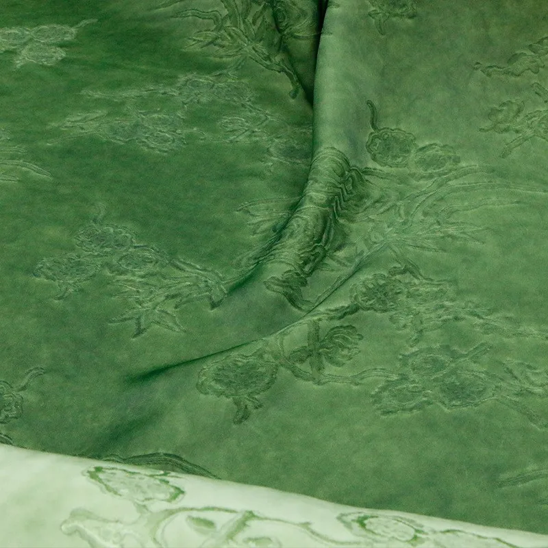 

Dirt-dyed silk jacquard satin fabric designer for Chinese-style Hanfu and cheongsam clothing