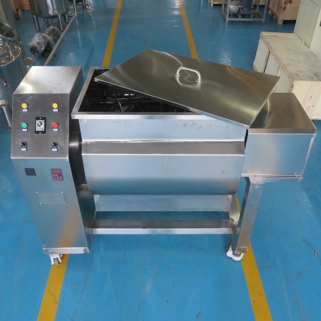 200L 300L 500L Tilting Discharge Powder Mixer Jacketed Electric Heating Ribbon Mixer Mobile Drying Ribbon Mixing Machine