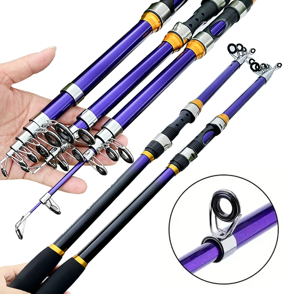 Caña telescópica de spinning Ghotda para surf casting y roca