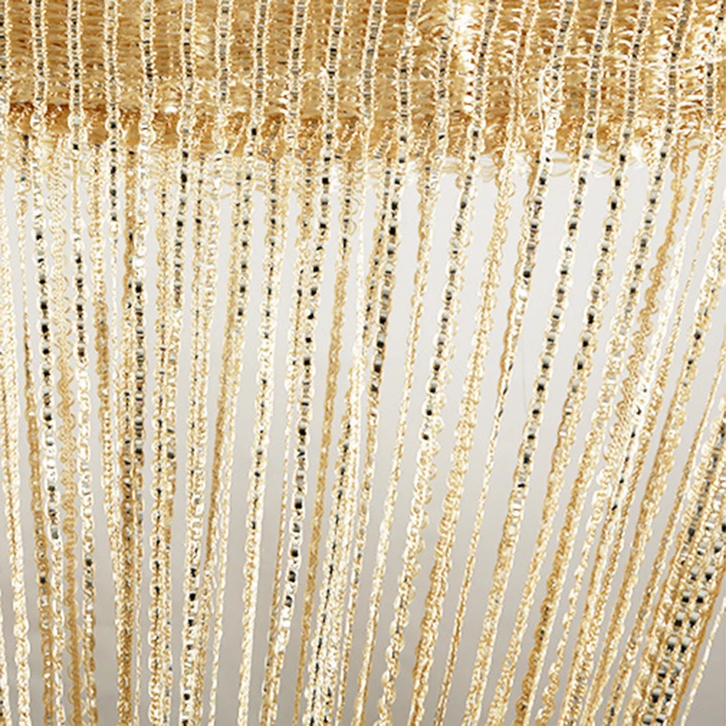 Beaded Curtain Door Tassel String Curtain Partition Curtain Silver Tassel Silver Door Curtain Line Curtain Home Decoration 1m*2m