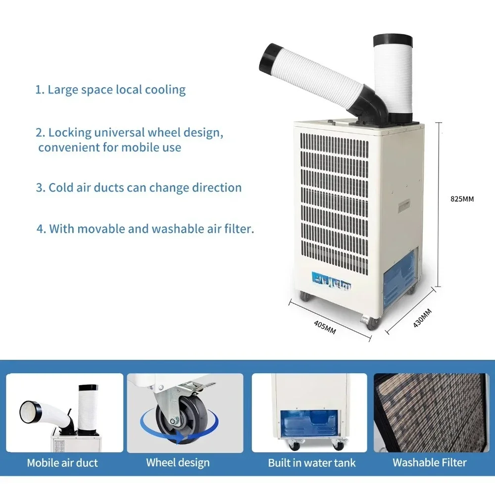 7700Btu Vertical Refrigeration Commercial Air Conditioning Portable Industrial Air Conditioning Factory Use