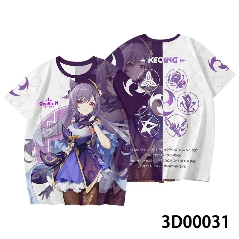 New Popular Genshin Impact All Role Playing T-shirt 3D Print Anime t shirt For Men Women Harajuku Short Sleeve Tees Kids Y2k Top