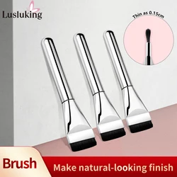 Ultra Thin Foundation Brush One Line Flat Top Brush Face Contour Makeup Brushes Stainless Steel Handle Cream Efficiency Tools