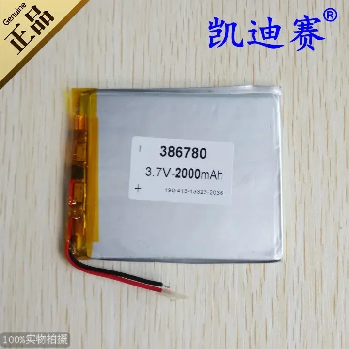 Polymer-Lithium-Batterie 3,7 V 386780 2000 mAh Tablet-Computer LED-Instrument universell