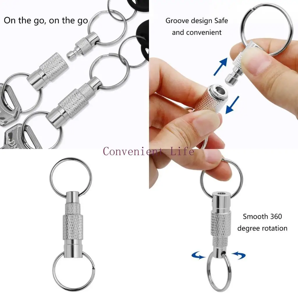 

L1EE Съемный разделенный брелок для ключей Быстросъемный двойной брелок для ключей