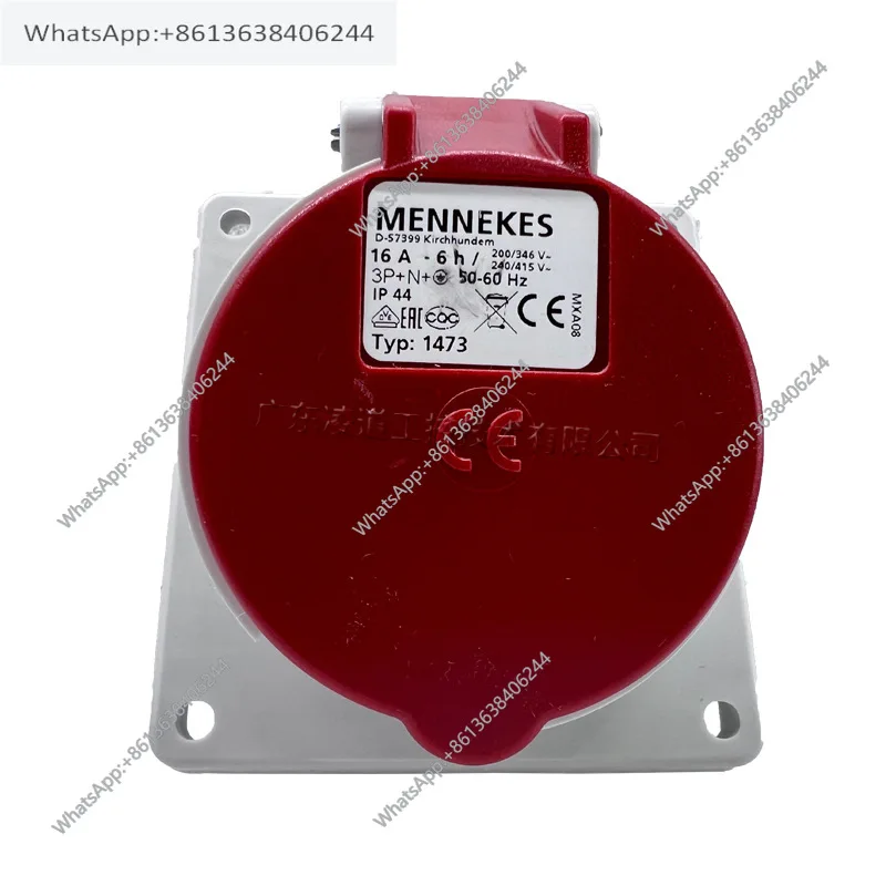 New MENNEKES genuine TYP1473 industrial waterproof concealed inclined socket 5 holes 16A-6hIP44
