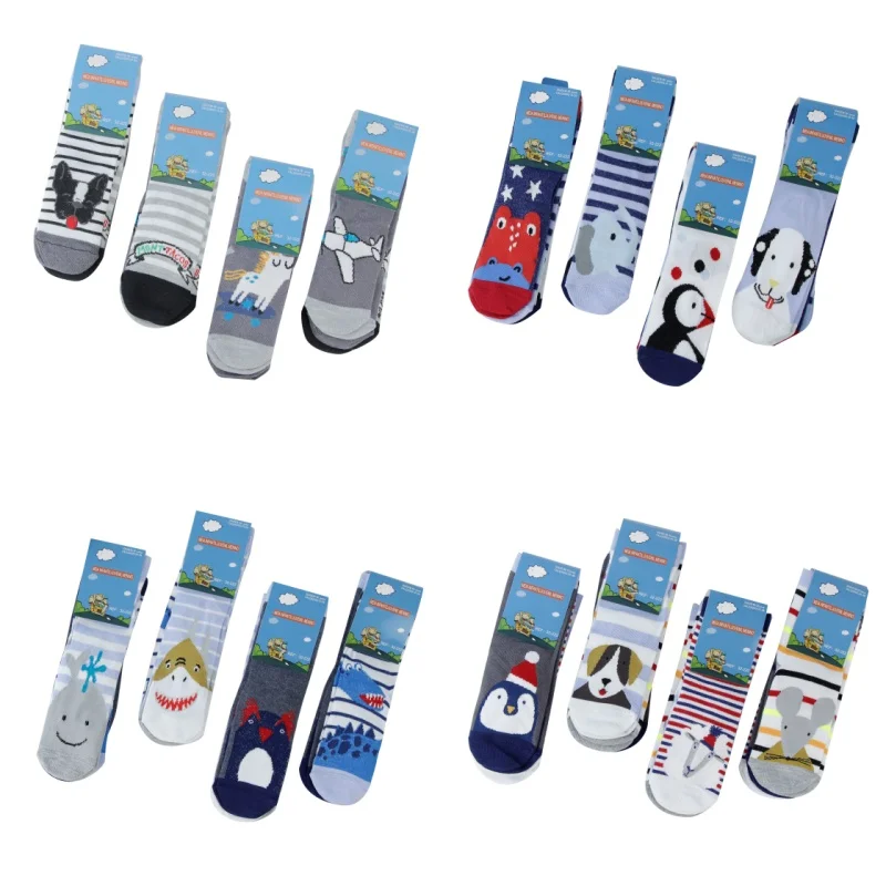 Free Shipping Kit 12 Pos Boy Socks Medium Cano with Colors and Varied Designs