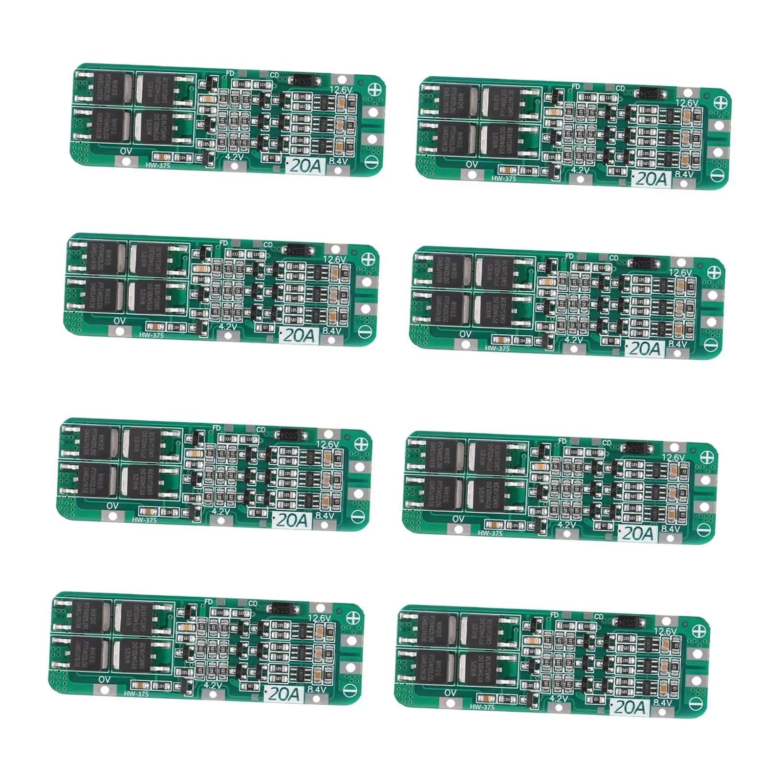 8x LI Ion Lithium Battery Charger Protection Boards over Discharge over Current Accessories for Electric Drill Electric Tools