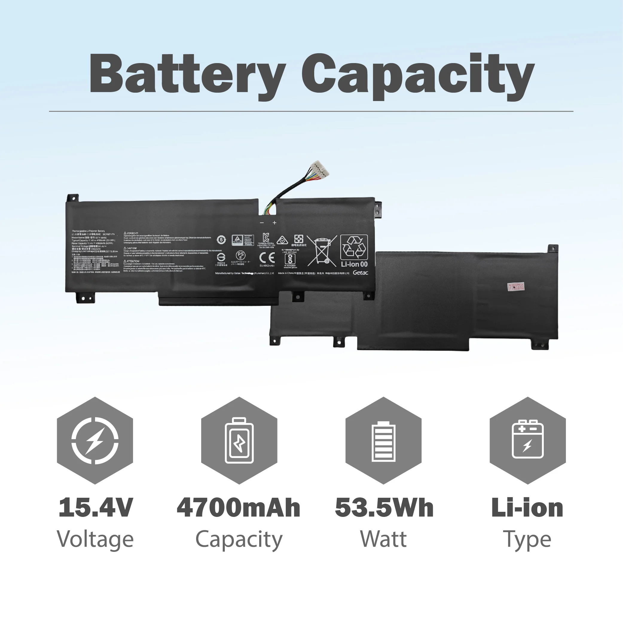 BTY-M492 Battery for MSI KATANA GF66 Pulse GL66 GL76 11UG BRAVO 15