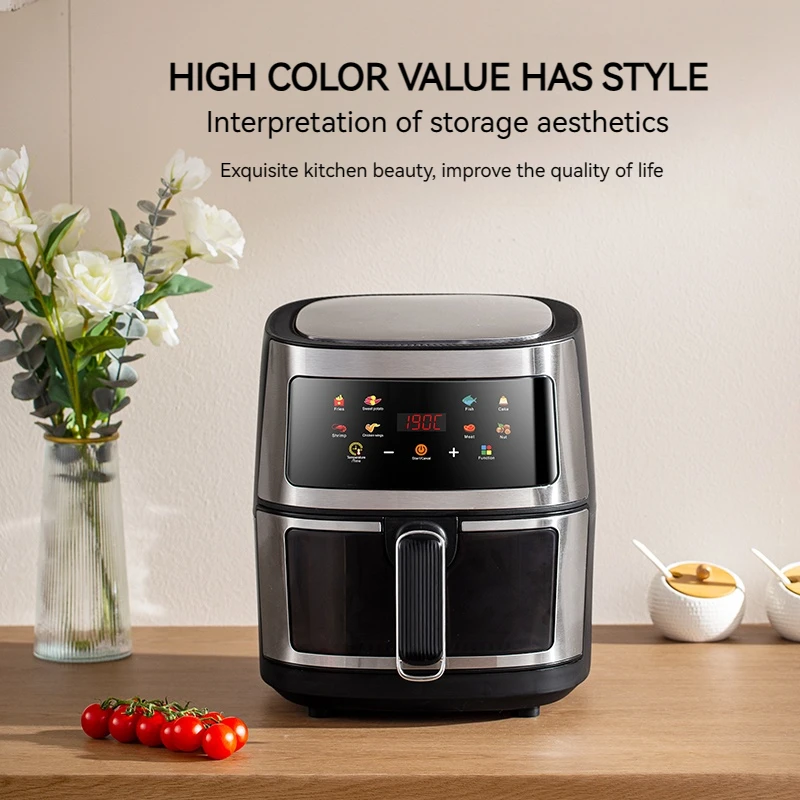 OEM 5L 6L 8L Consumenten Rapporten Beste Hot Mini Rack lucht Friteuse Zonder Olie Slimme Rvs Digitale lucht friteuse