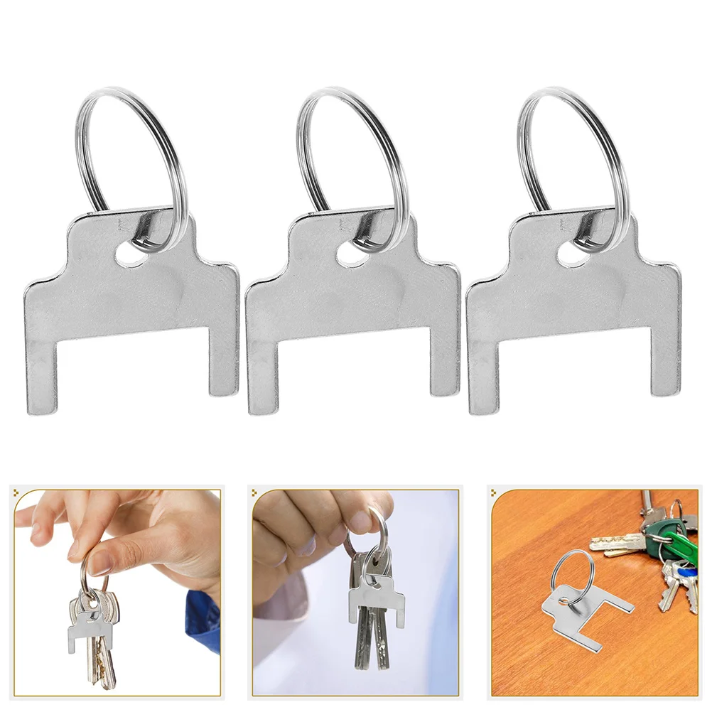 

6Pcs Toilet Paper Dispenser Keys Stainless Steel Hardwearing Replacement for Tissue Box Key Compact Portable for Maintenance