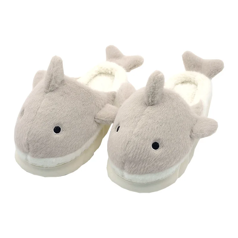 

Casual fluffy slippers ladies household cute fish cartoon shoes girls fashion winter plush indoor home slippers thermal shoes