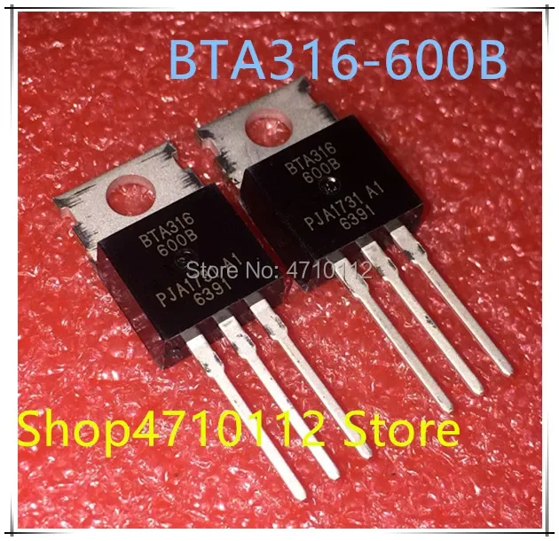 NEW 10PCS/LOT BTA316-600B BTA316-600 BTA316 600B BTA316600B  600V 16A TO-220 IC