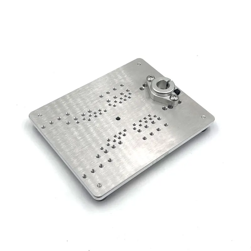 Precision Bench Drill Base Plate Suitable for 40/50/60/80 Electronic Fine Tuning Optical Slide Tables Made of Aluminum Alloy