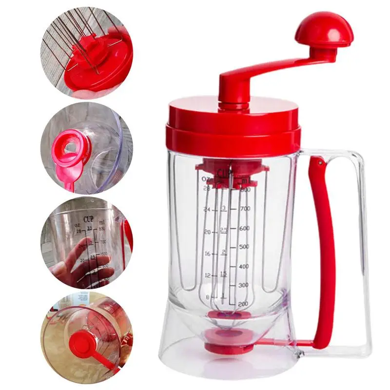 Hand Batter Dispenser Baking Flour Paste Dispenser For Pancake Cupcakes Cake Muffins Measuring Funnel Pastry Dough Dispensador