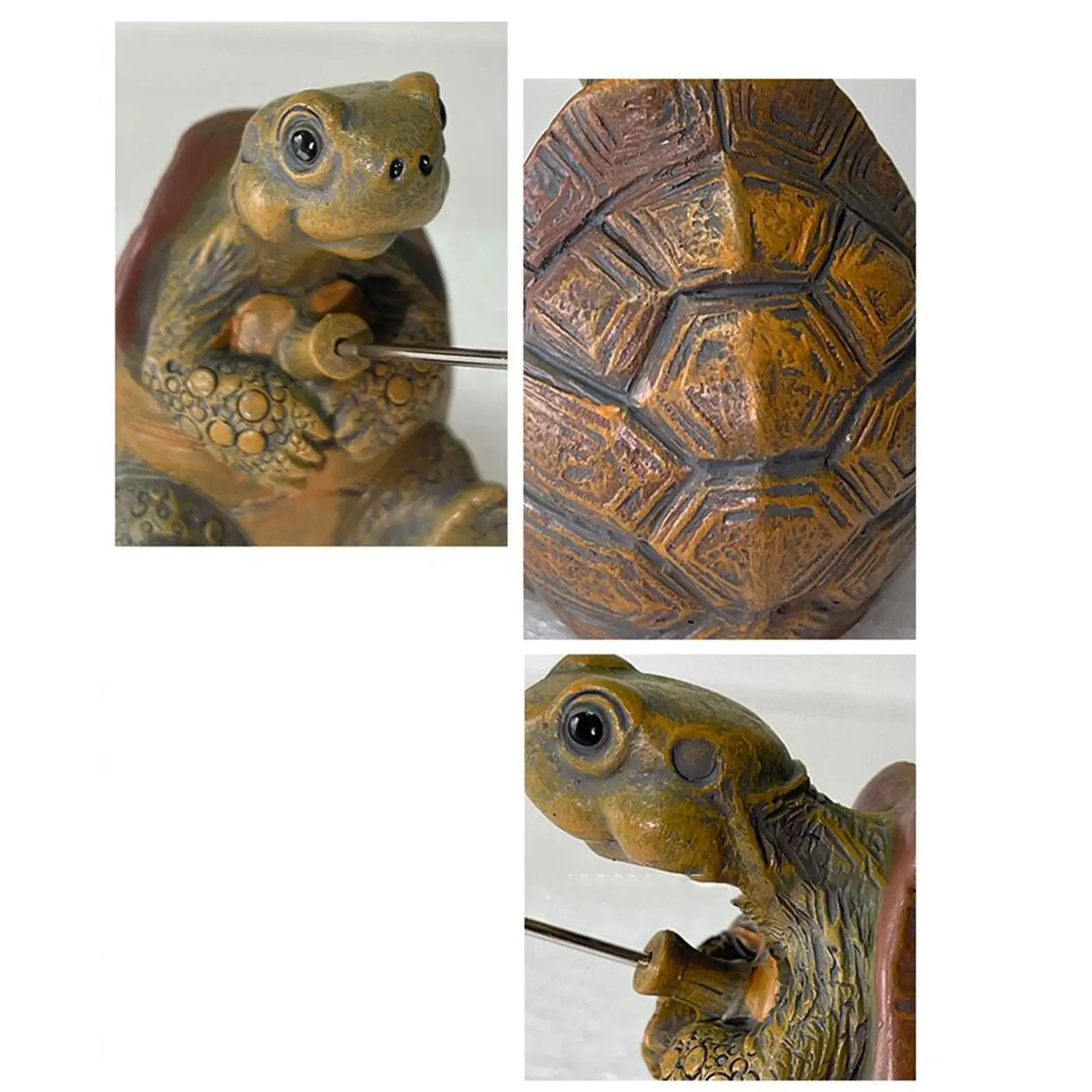 Outdoor Garden Figurines Turtle Fishing Statue Weatherproof Resin Decorative Art Lawn Sculpture for Balcony Decor