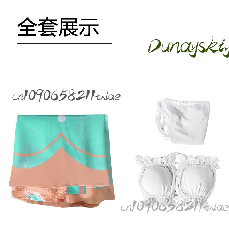 مجموعة أزياء جينشين إمباكت فينتي التنكرية مع شعر مستعار - زي ألعاب الرسوم المتحركة لتخرج الهالوين الصيفي