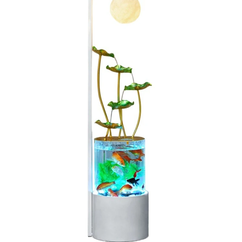 

Modern light luxury flowing water ornaments, circulating water living room TV cabinet sofa floor decoration