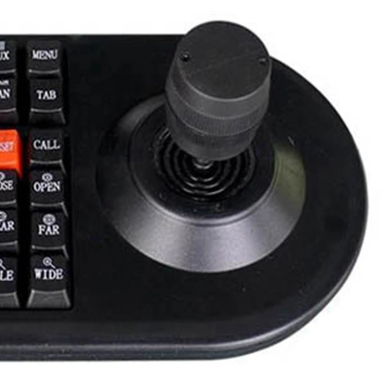 3D Joystick PTZ Keyboard Pan Tilt Zoom Controller For Analog CCTV PTZ Dome Cameras RS485 Control Keyboard-EU Plug Easy To Use